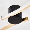 Kirel Plafonnier LED Noir, 1 lumière