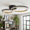 Tulor Plafonnier LED Noir, 1 lumière