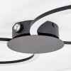 Koman Plafonnier LED Noir, 1 lumière