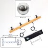 Ripoll Suspension, Boule lumineuse, Suspension Écru, Noir, 4 lumières