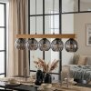 Koyoto Suspension, Boule lumineuse, Suspension Écru, Noir, 5 lumières
