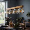 Koyoto Suspension, Boule lumineuse, Suspension Écru, Noir, 4 lumières
