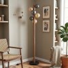 Lorin Lampadaire LED Brun foncé, Écru, Noir, 6 lumières