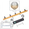 Ripoll Suspension, Boule lumineuse, Suspension Écru, Noir, 5 lumières