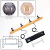 Koyoto Suspension, Boule lumineuse, Suspension Écru, Noir, 4 lumières