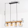 Koyoto Suspension, Boule lumineuse, Suspension Écru, Noir, 4 lumières