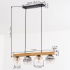 Koyoto Suspension, Boule lumineuse, Suspension Écru, Noir, 4 lumières