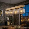 Ripoll Suspension, Boule lumineuse, Suspension Écru, Noir, 4 lumières