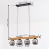 Ripoll Suspension, Boule lumineuse, Suspension Écru, Noir, 4 lumières