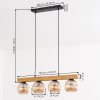 Ripoll Suspension, Boule lumineuse, Suspension Écru, Noir, 4 lumières