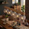 Ripoll Suspension, Boule lumineuse, Suspension Écru, Noir, 5 lumières