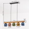 Koyoto Suspension, Boule lumineuse, Suspension Écru, Noir, 5 lumières