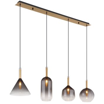 Elisabeth Suspension Luminaires Globo Lighting Laiton, 4 lumières