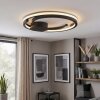 Miral plafonnier LED rond avec télécommande Ø 48 cm, design à anneaux