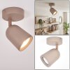 Lemak spot de plafond LED orientable beige taupe, luminaire moderne GU10