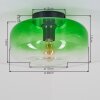 Boza plafonnier en verre vert dégradé vintage Ø 28 cm, douille E27