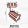 Lemak spot de plafond LED orientable cuivre brossé, GU10, style moderne