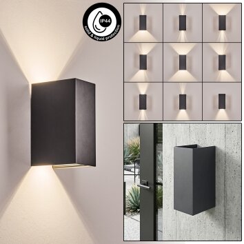 LED Applique murale extérieure Hoods, 4000 Kelvin blanc neutre, Up & Down, faisceau réglable