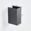 Hoods applique murale extérieure LED pour façade, lot de 2, effet haut bas IP44