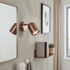 LED Spot mural moderne Lemak en bronze avec corps cylindrique orientable