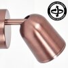 LED Spot mural moderne Lemak en bronze avec corps cylindrique orientable