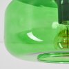 Boza plafonnier vintage rond en verre vert, lampe de plafond E27 pour salon