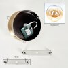 Gastor plafonnier globe en verre vintage E27, Ø 25 cm, finition laiton vieilli