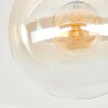 Gastor plafonnier globe en verre vintage E27, Ø 25 cm, finition laiton vieilli