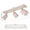 LED Spot de plafond moderne Lemak à trois têtes cylindriques orientables
