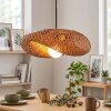 Bauro suspension bambou à abat-jour bombé pour salle à manger, longueur 50 cm