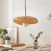Bauro suspension salle à manger avec abat-jour organique tressé E27, longueur 40 cm