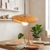Bauro suspension salle à manger avec abat-jour organique tressé E27, longueur 40 cm