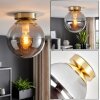 Plafonnier boule Gastor E27, luminaire de plafond rond style rétro-vintage