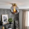 Plafonnier boule Gastor E27, luminaire de plafond rond style rétro-vintage