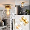 Gastor plafonnier globe rond E27, luminaire de plafond vintage pour salon