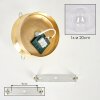 Gastor plafonnier globe rond E27, luminaire de plafond vintage pour salon