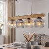 Ripoll suspension à barre de bois linéaire 4 lumières E14, longueur 75 cm