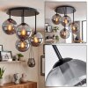 Gastor plafonnier boule 4 lumières E14, diamètre 25 cm, style rétro moderne