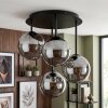 Gastor plafonnier boule 4 lumières E14, diamètre 25 cm, style rétro moderne