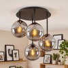 Gastor plafonnier boule 4 lumières E14, diamètre 25 cm, style rétro moderne