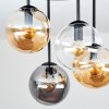 Plafonnier Gastor à globes, luminaire plafond 4 lumières E14 rétro vintage