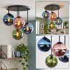 Plafonnier boule Gastor 4 lumières E14, globes suspendus rétro vintage