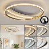 Plafonnier LED Calista à double anneau, 3000 à 6000 Kelvin, couleur réglable