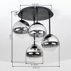 Chehalis plafonnier globe 4 lumières G9 Ø 41 cm rétro vintage pour salon