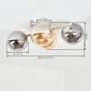 Chehalis plafonnier boule 4 flammes E14, luminaire de plafond moderne rétro