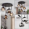 Chehalis plafonnier rond à globes G9, 4 flammes, Ø 38 cm, style rétro