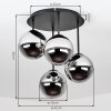 Chehalis plafonnier boule G9 4 flammes, lampe de plafond ronde Ø 41 cm