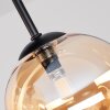Plafonnier moderne Chehalis à 4 lumières avec abat-jour ambrés en verre ø 15 cm