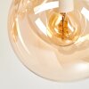 Plafonnier Gastor moderne à 4 lumières avec verre ambré et agencement en grappe