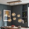 Suspension Koyoto 6 lumières E27 à globes pour salle à manger